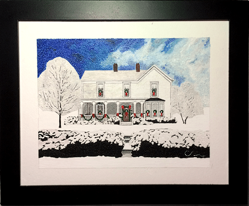 Commissioned Home Snow Scene