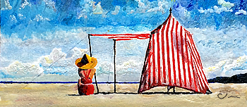 on my beach - business card