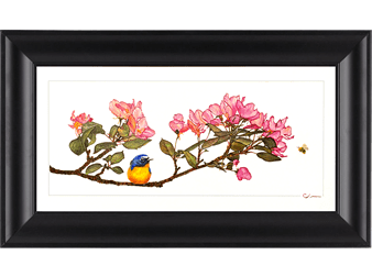 bird, bee, and blossom